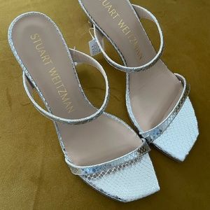 Stuart Weitzman Aleena metallic leather sandals